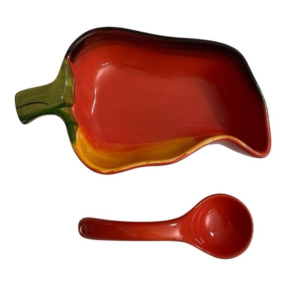 Vintage Clay Art Hand
Painted Red Chili Pepper Dip
Bowl - Picture 9 of 12